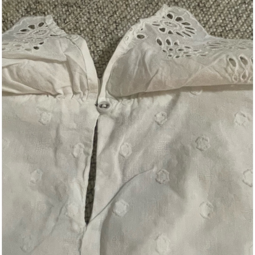 Anthropologie Lacy Ruffled Kids Blouse White NWT Size 5/6 - Picture 10 of 16